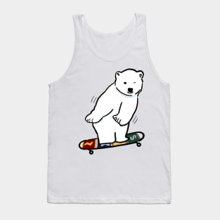 skateboarding polar bear Tank Top